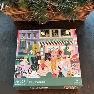 Galison Fall Parade 500 Piece Puzzle, 20” x 20” By Bethany Robertson, Halloween